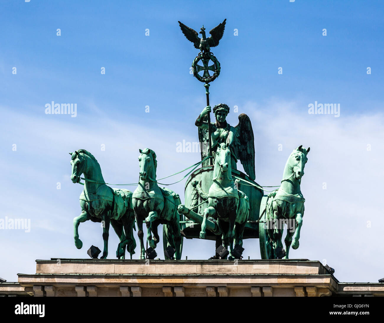 Bronze Quadriga Sculpture Stock Photos Bronze Quadriga Sculpture 