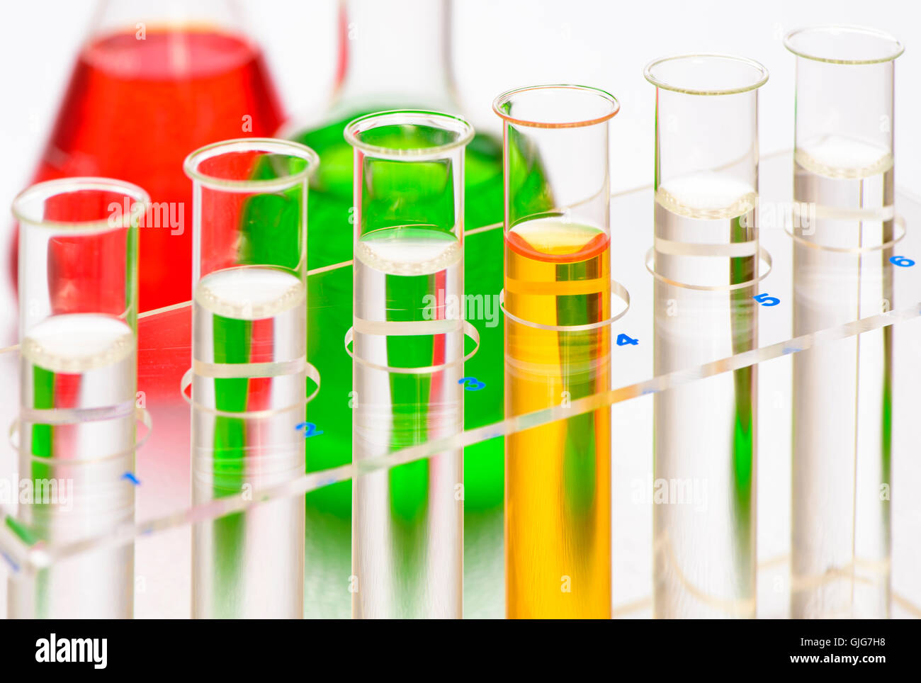 chemistry laboratory with glassware and test tubes Stock Photo Alamy