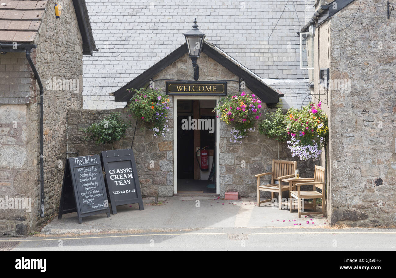 The Old Inn, pub in in the Moor, Dartmoor, Devon, England, UK Stock Photo Alamy
