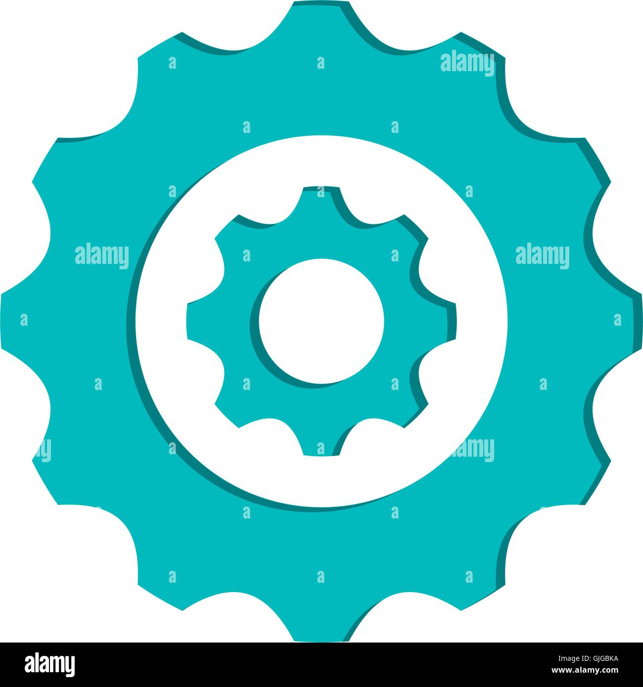 single gear icon Stock Vector Image & Art - Alamy