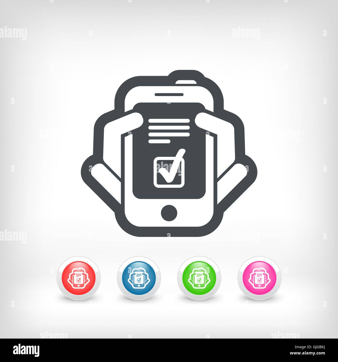 Checkmark menu on smartphone Stock Vector Image & Art - Alamy