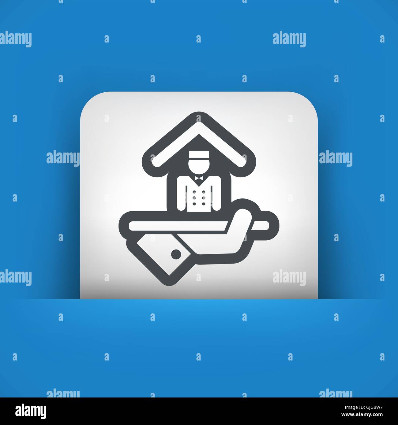 Hotel icon. Porter service. Stock Vector