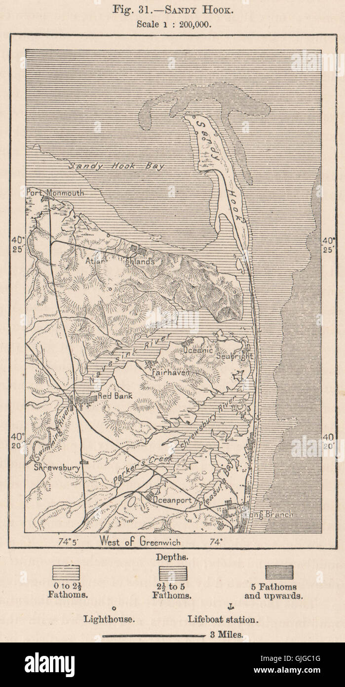 Sandy hook map hires stock photography and images Alamy