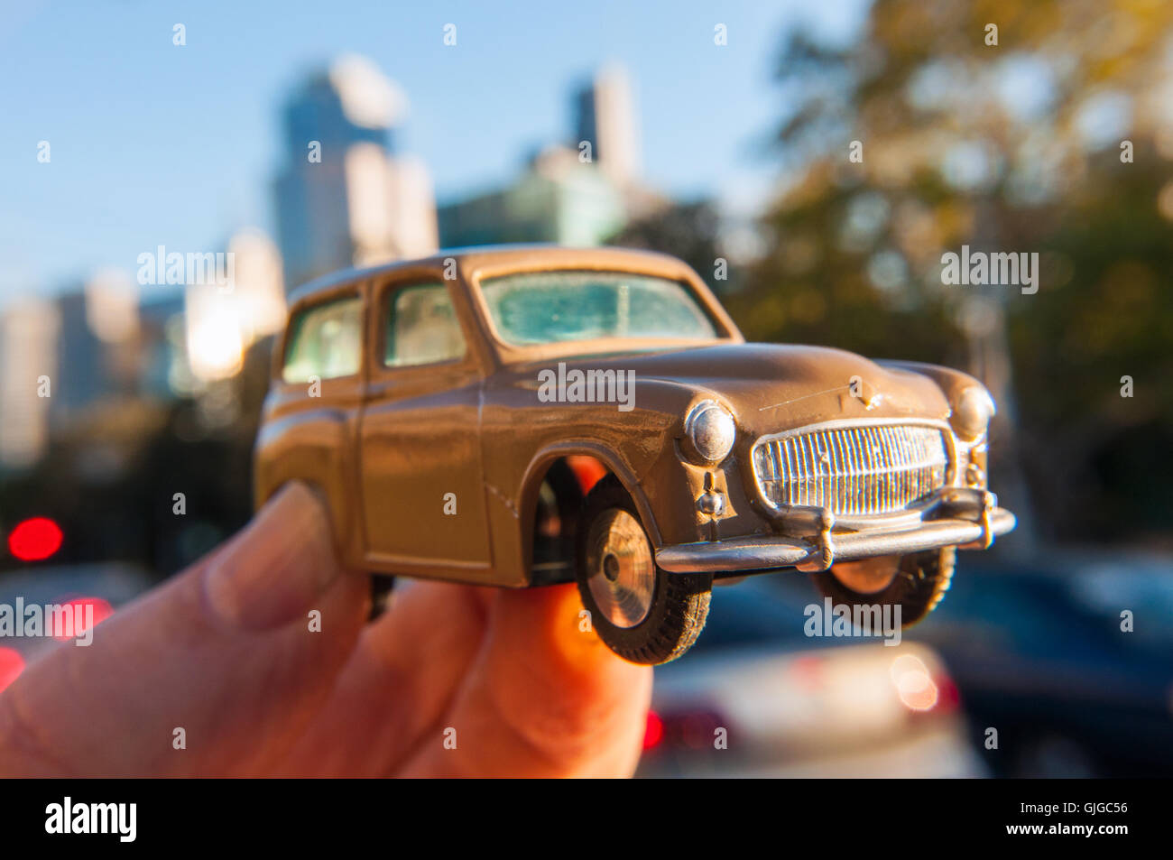Retro model Hillman Husky car, Melbourne, Victoria, Australia Stock