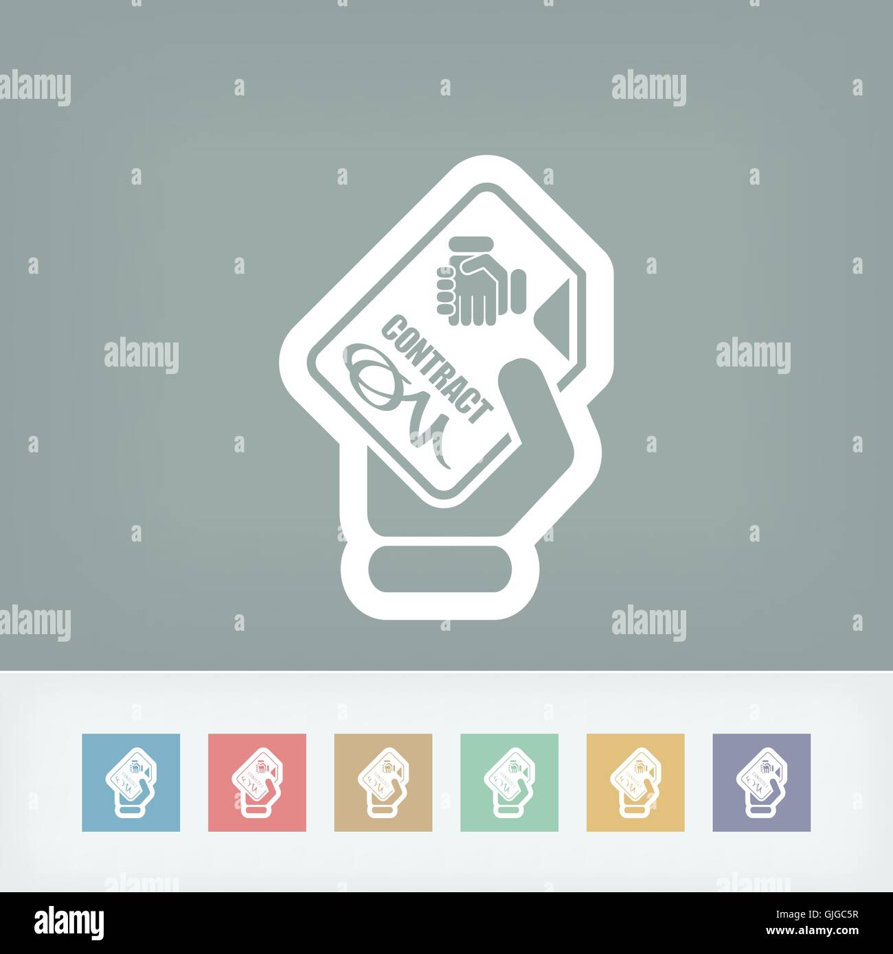 Contract concept icon Stock Vector Image & Art - Alamy