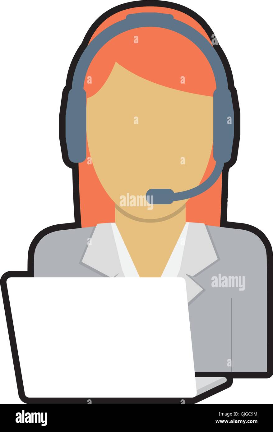 operator assistant woman icon Stock Vector Image & Art - Alamy