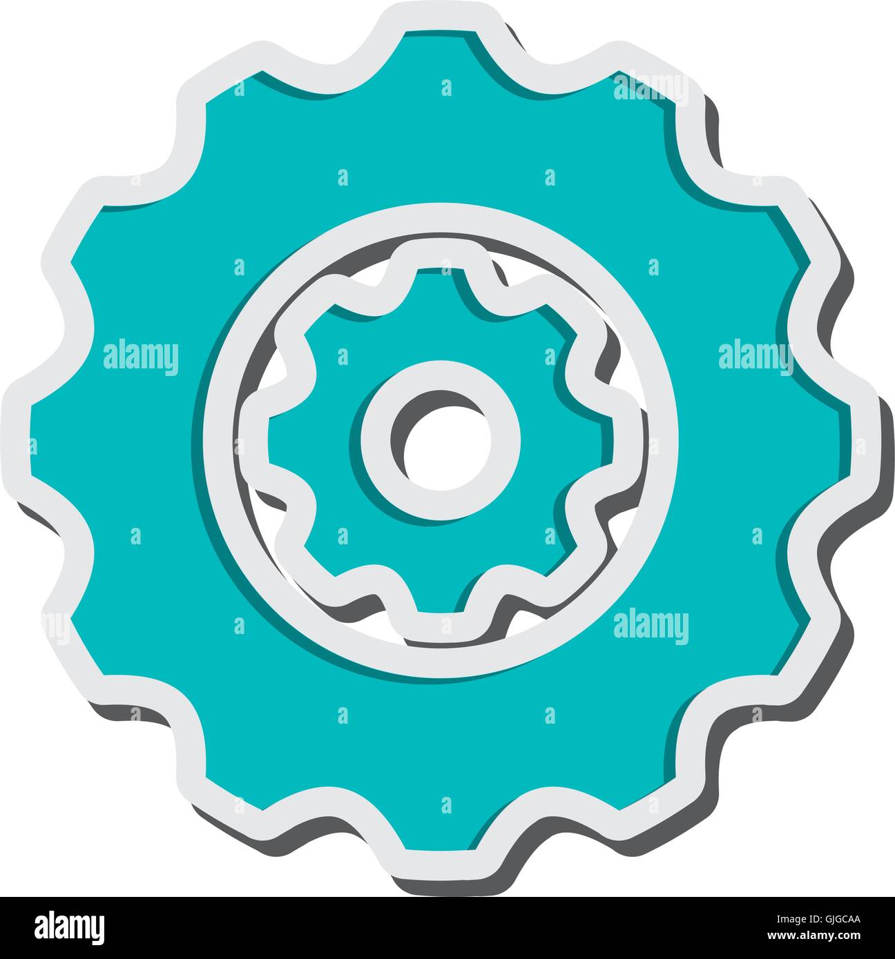 single gear icon Stock Vector Image & Art - Alamy