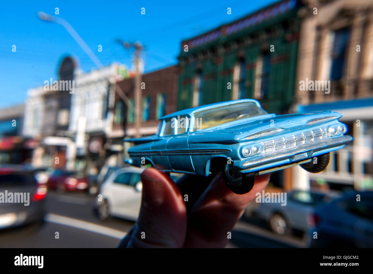 Retro model Chevrolet Impala car, Melbourne, Victoria, Australia Stock