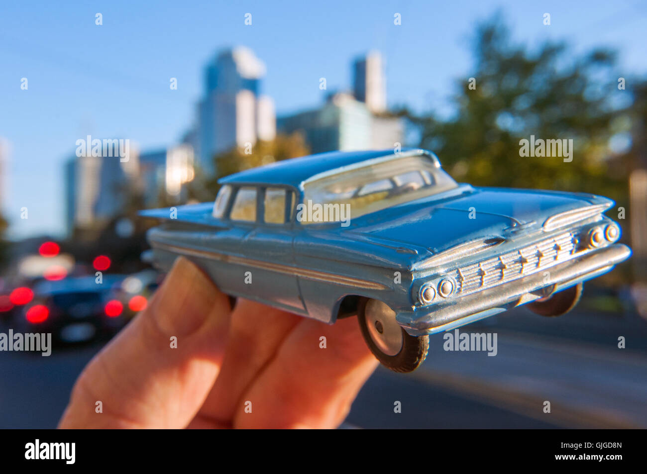 Retro model Chevrolet Impala car, Melbourne, Victoria, Australia Stock