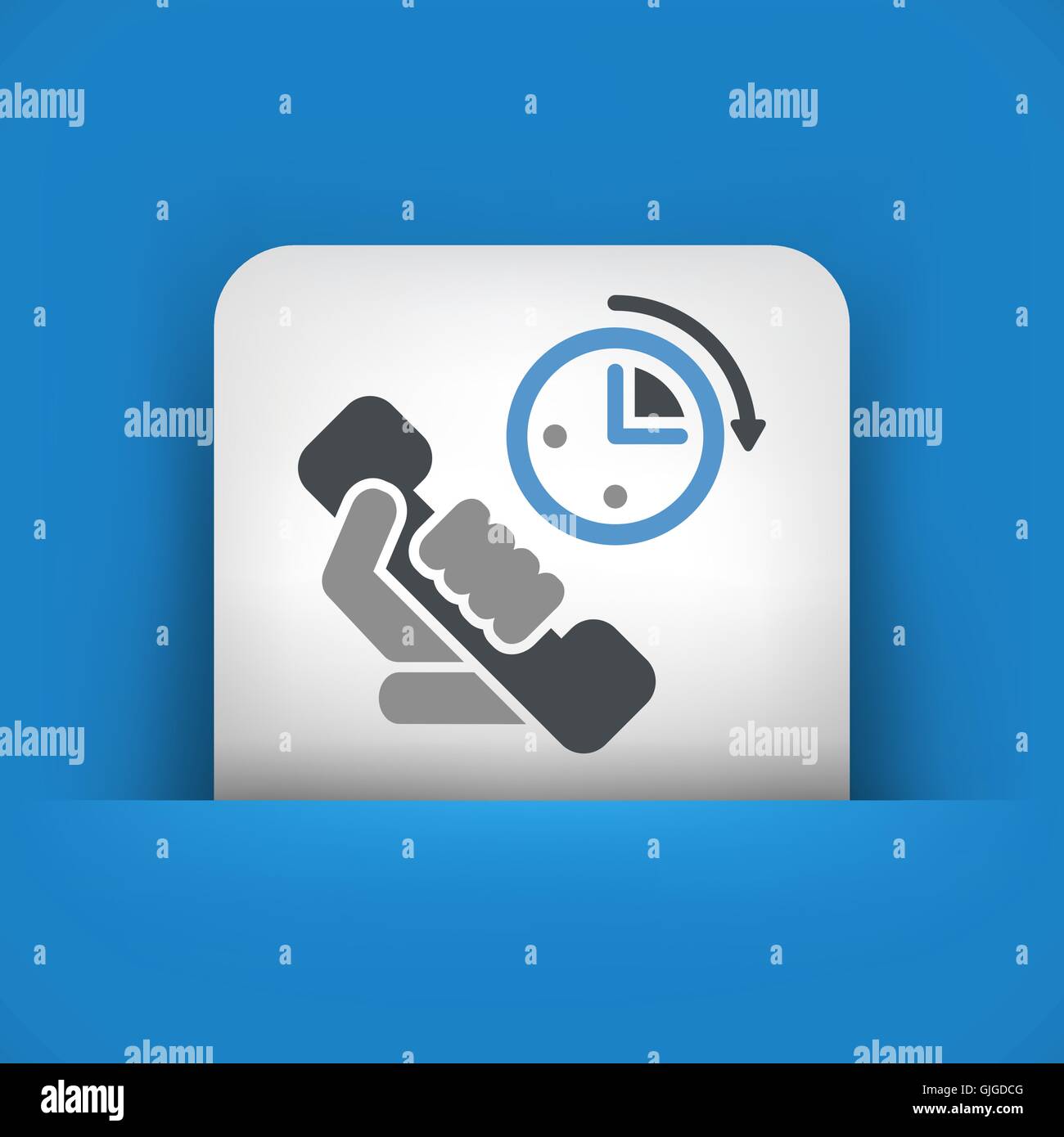 Phone time icon Stock Vector