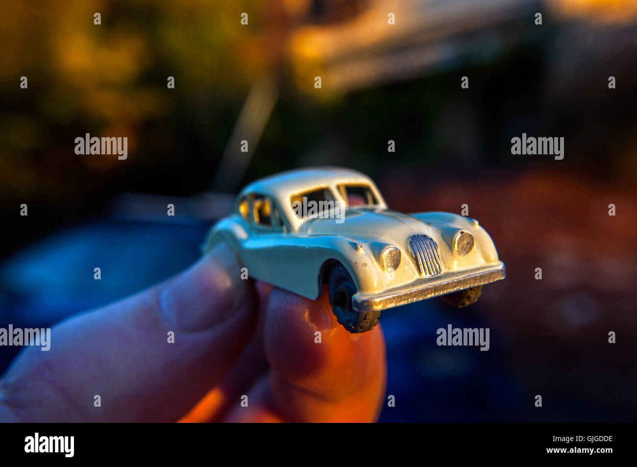 Retro model Jaguar XK140 car, Melbourne, Victoria, Australia Stock