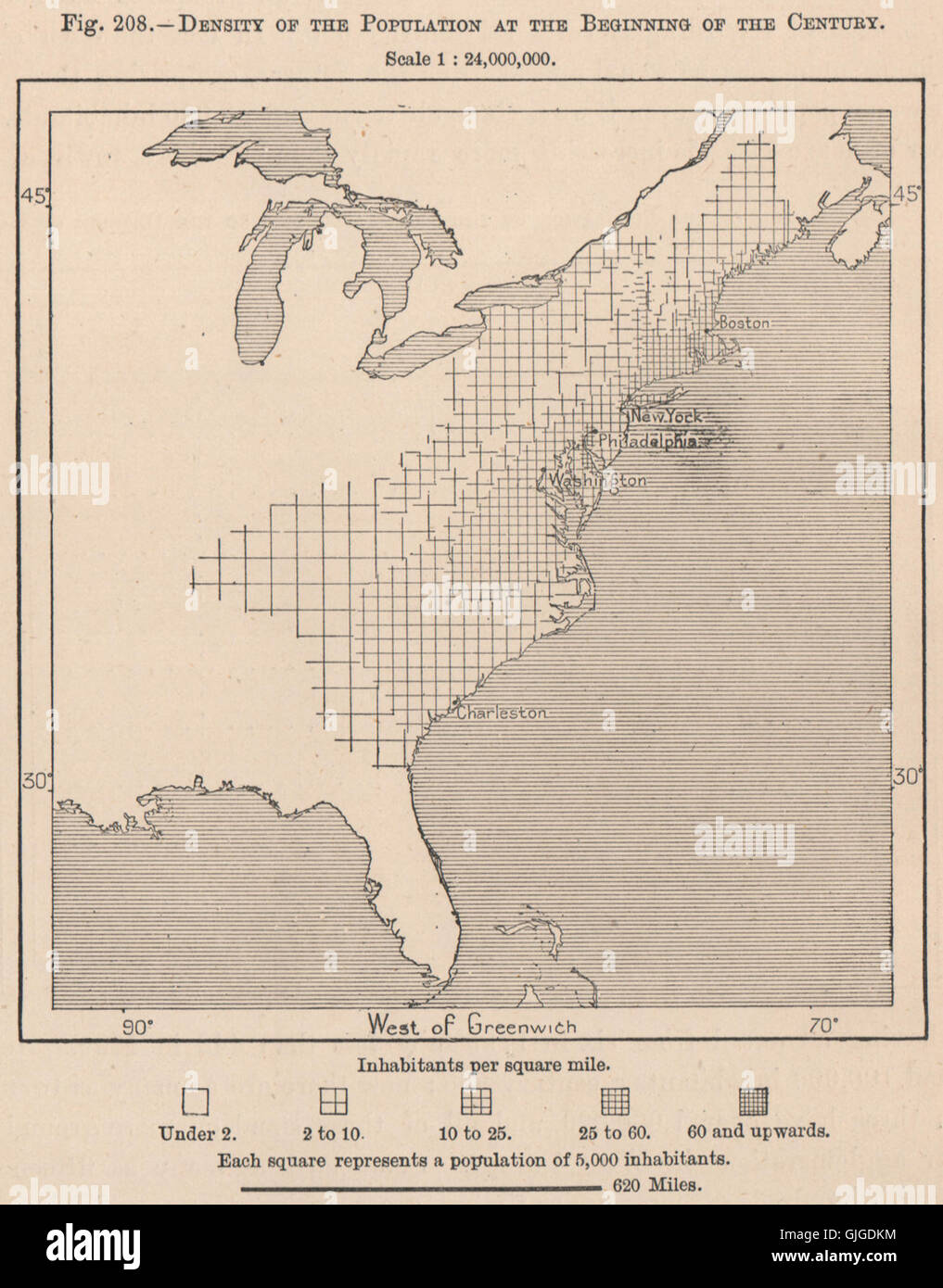 USA population density in 1900 - Usa Population Density In 1900 United States 1885 Antique Map GJGDKM