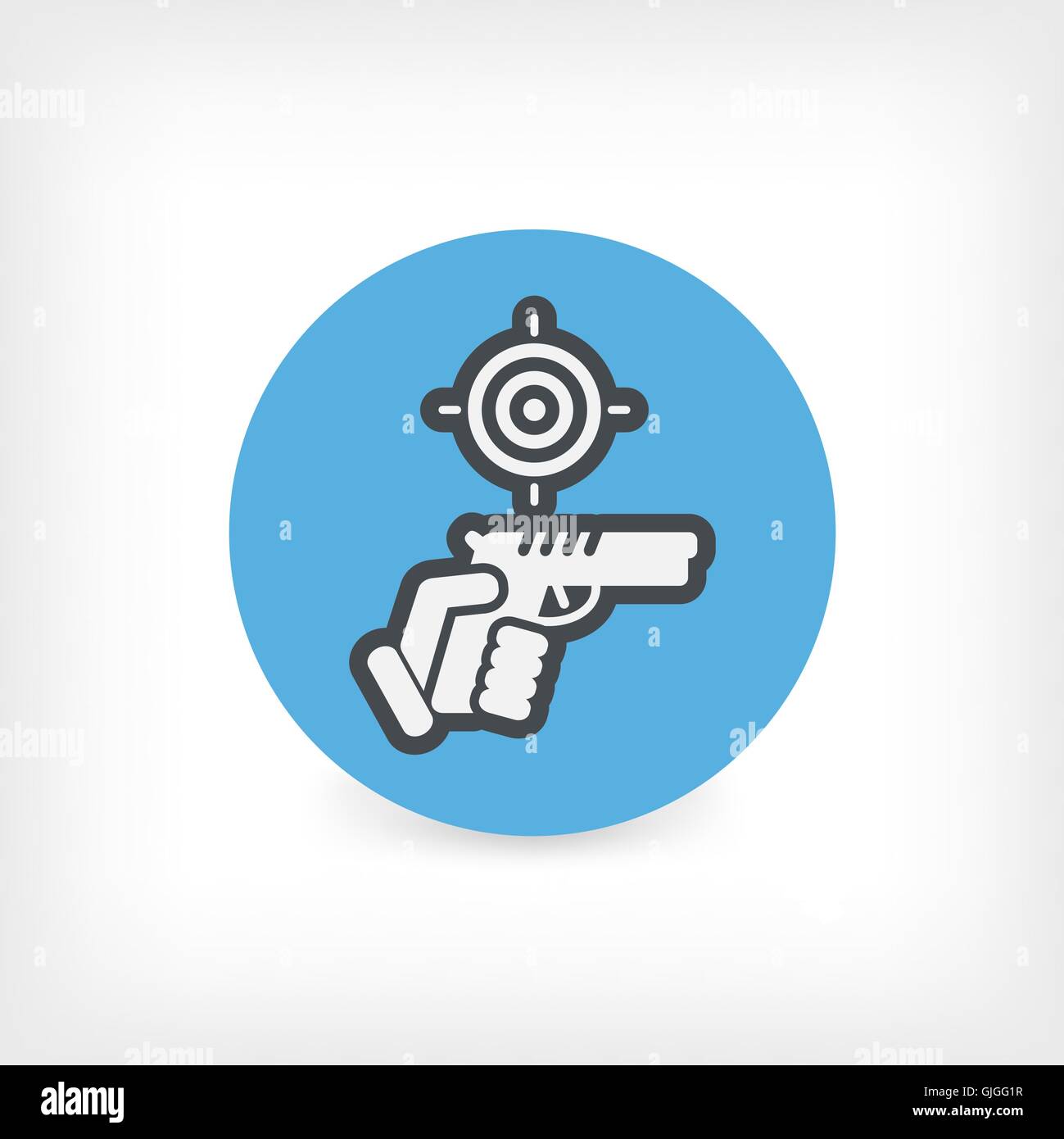 Hand firing hand gun Stock Vector Images - Alamy
