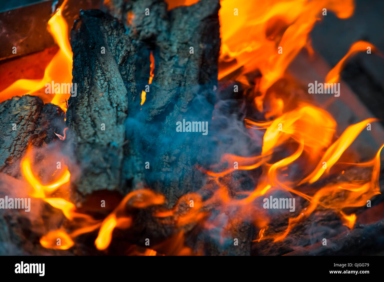 Beautiful burning fire flame background and coals Stock Photo Alamy