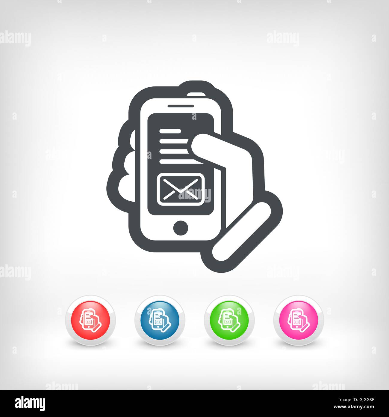Message on smartphone icon Stock Vector Image & Art - Alamy