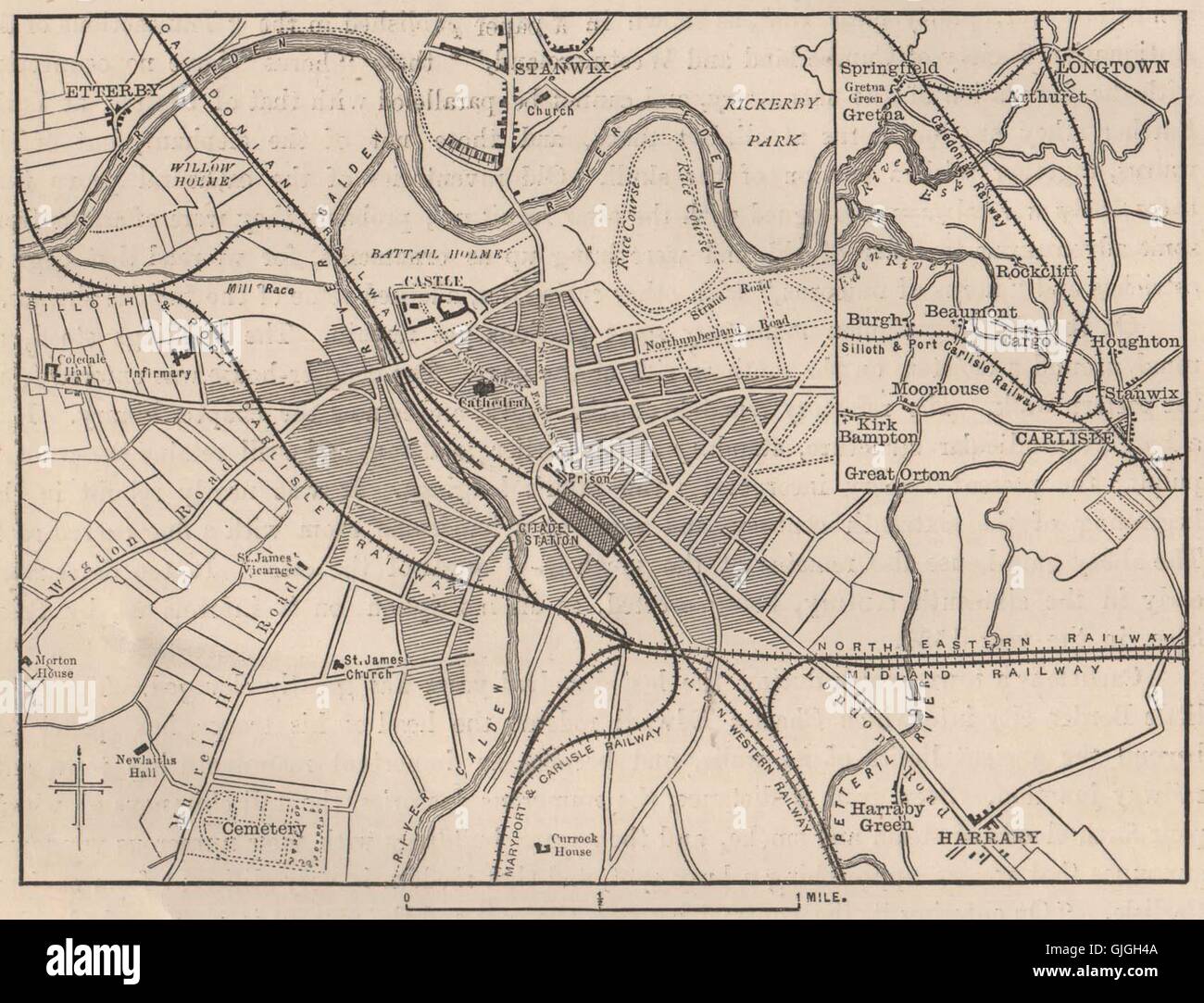 Old Street Maps Of Carlisle Carlisle Map High Resolution Stock Photography And Images - Alamy