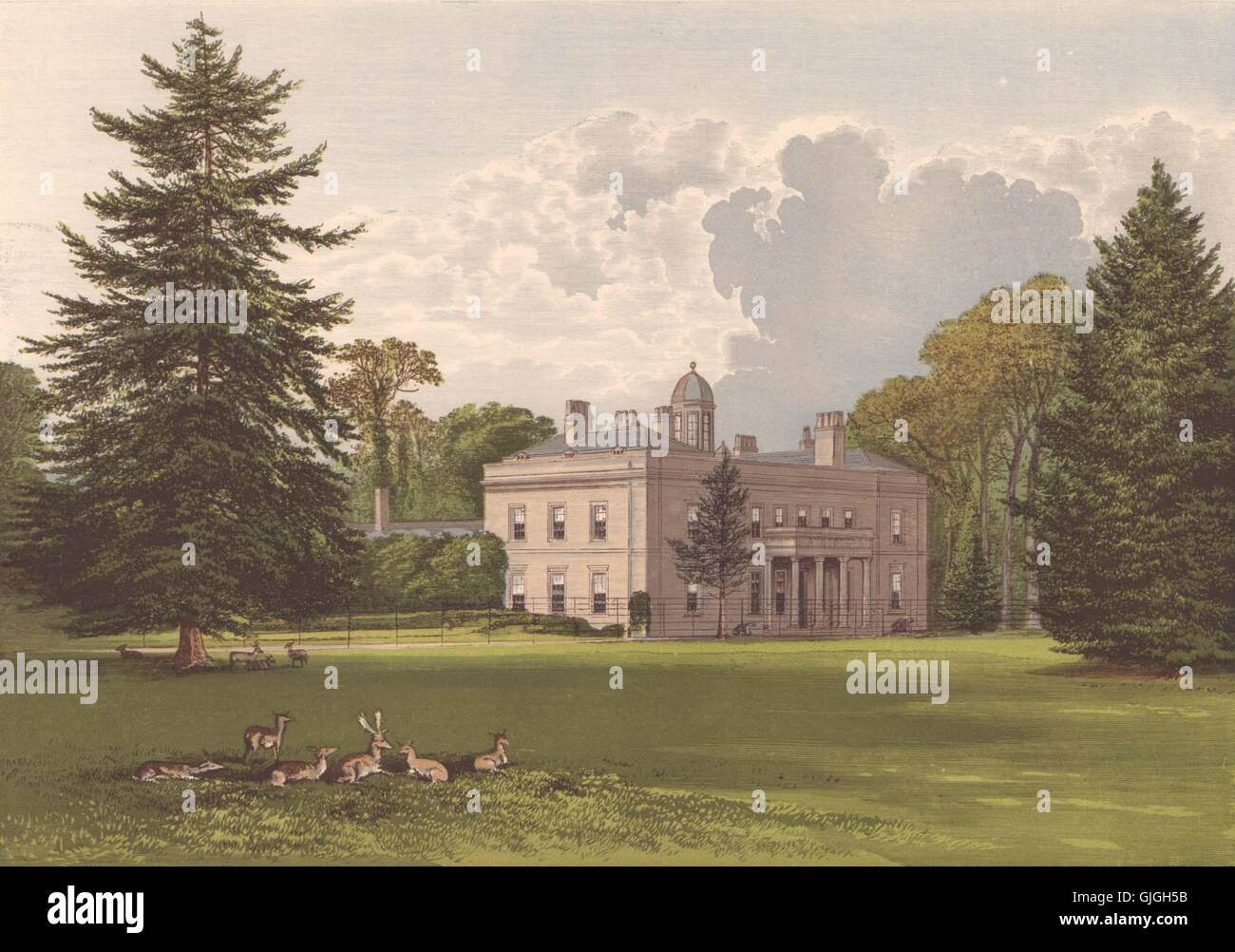 Brockley Hall, Yatton, Somerset. MORRIS, antique print c1893 Stock
