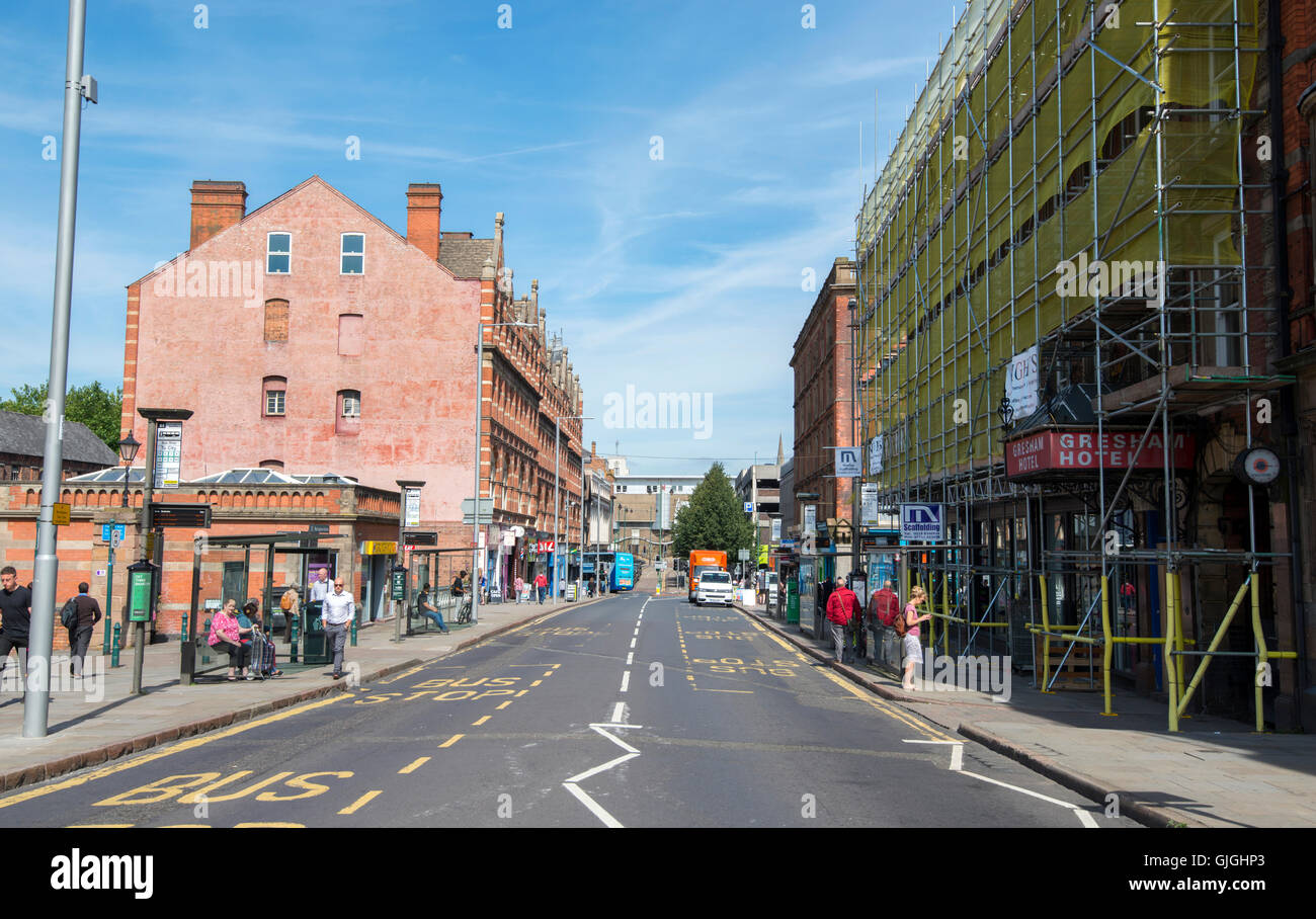 Carrington St between Broadmarsh Shopping Centre and Nottingham City