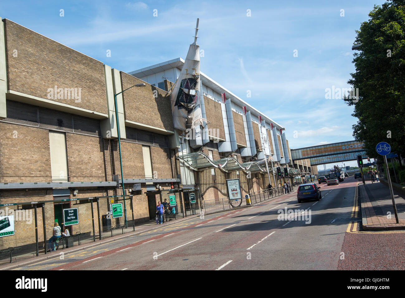 Collin Street and Broadmarsh Shopping Centre, before development. Nottinghamshire England UK Stock Photo