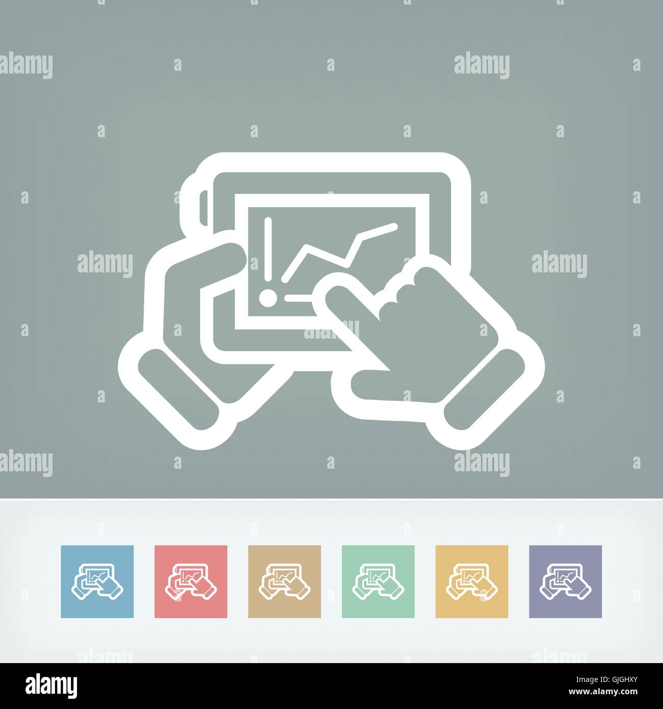 Stats on tablet Stock Vector