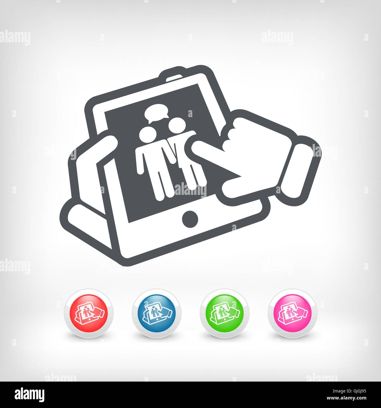 Chat touchscreen icon Stock Vector Image & Art - Alamy