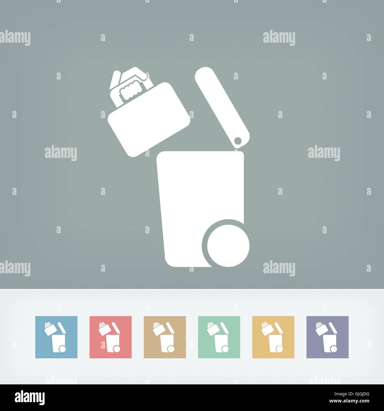 Separate waste collection icon Stock Vector