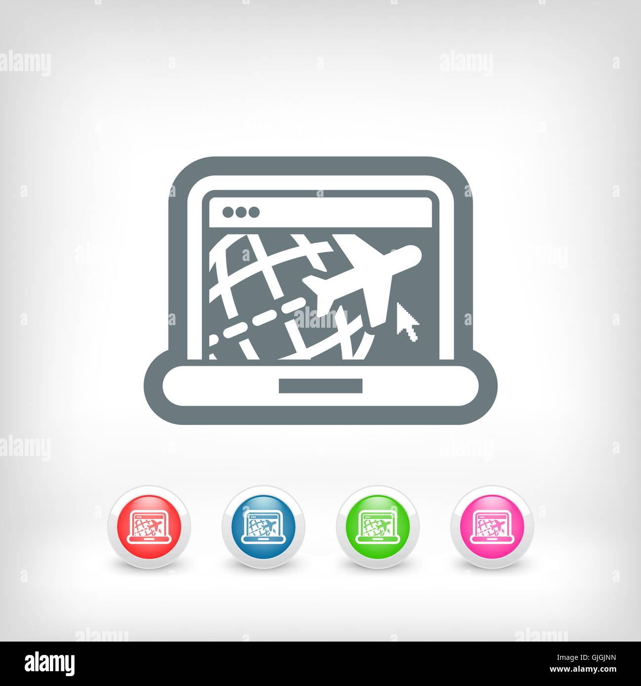 Illustration of travel web agency icon Stock Vector
