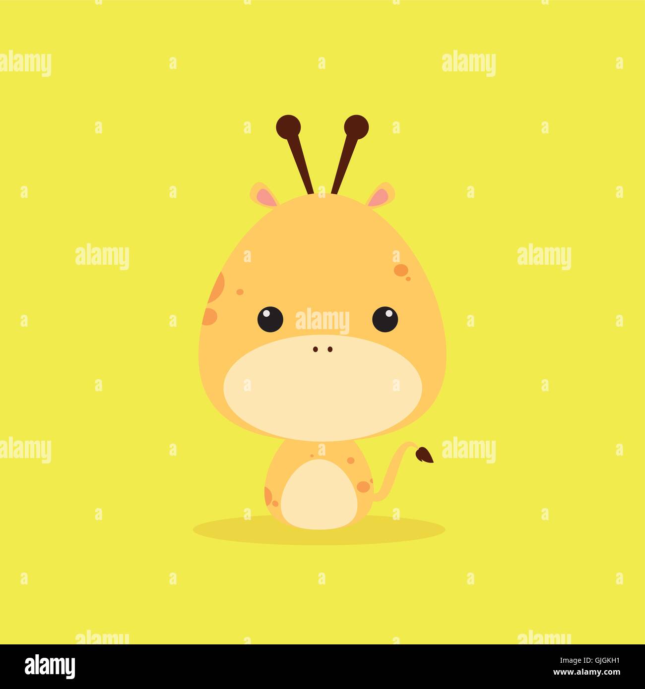 Cute Cartoon Wild giraffe Stock Vector Image & Art - Alamy