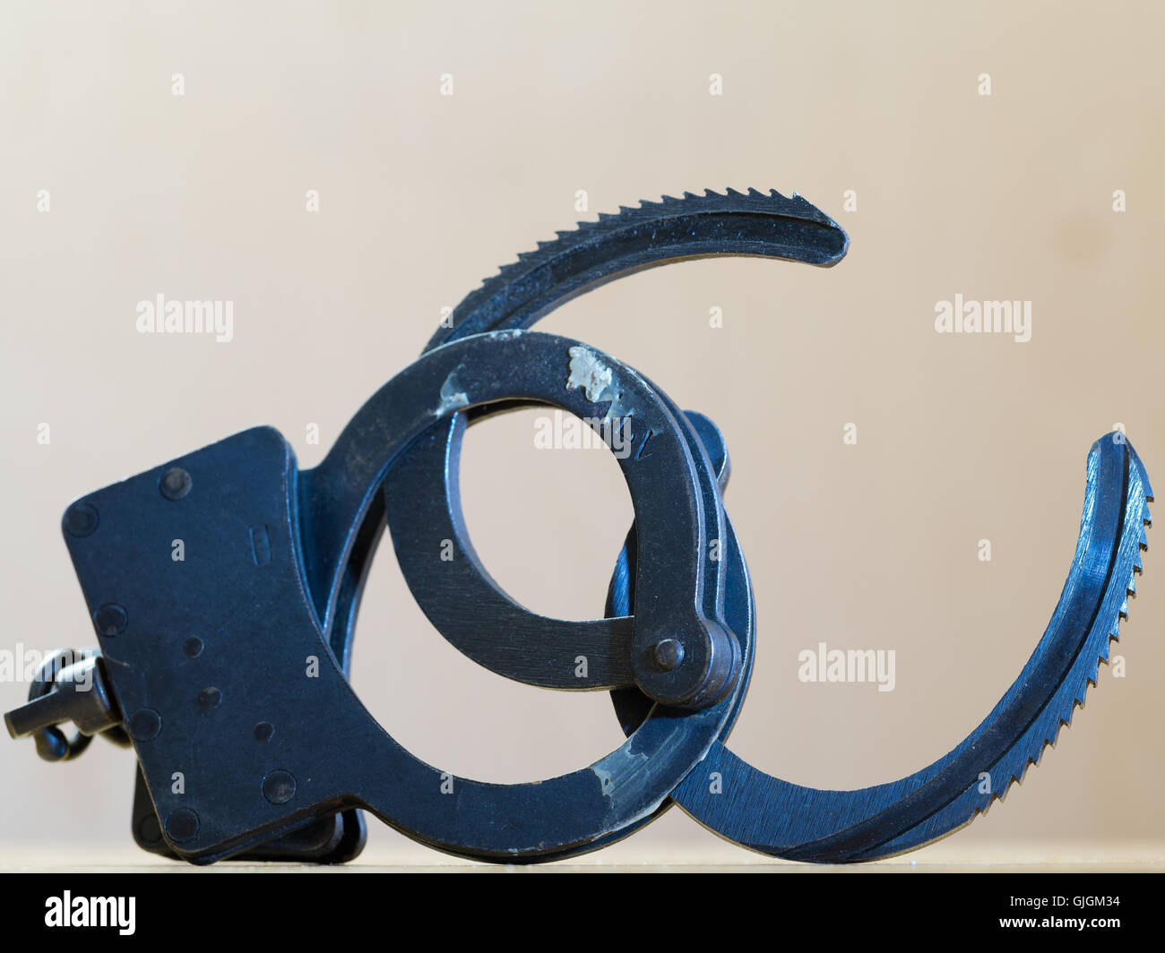 Photo of a pair of handcuffs Stock Photo Alamy