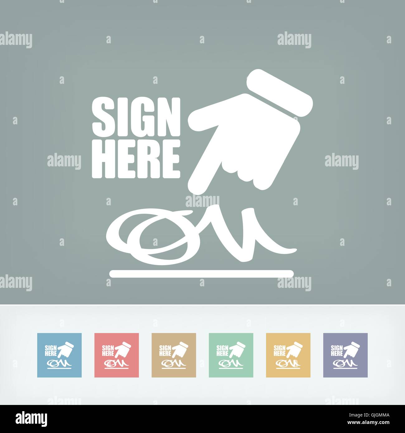 Sign on document icon Stock Vector Image & Art - Alamy