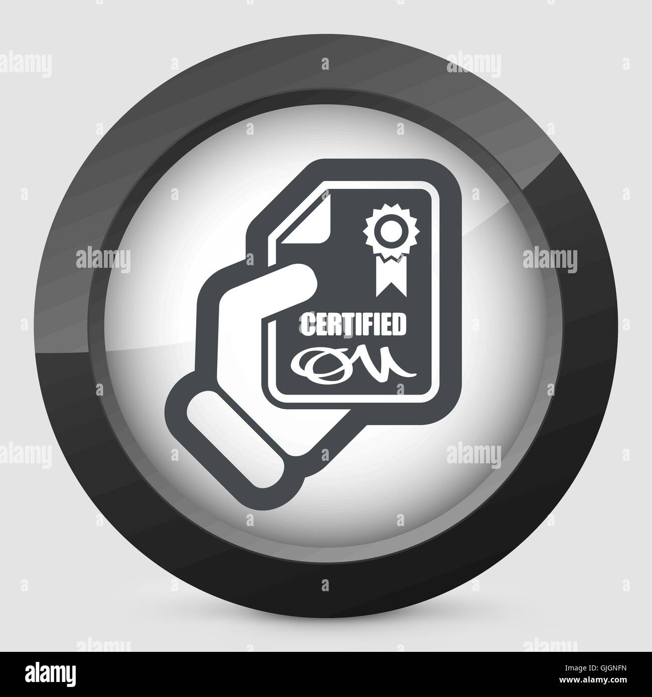 Certified document icon Stock Vector Image & Art - Alamy