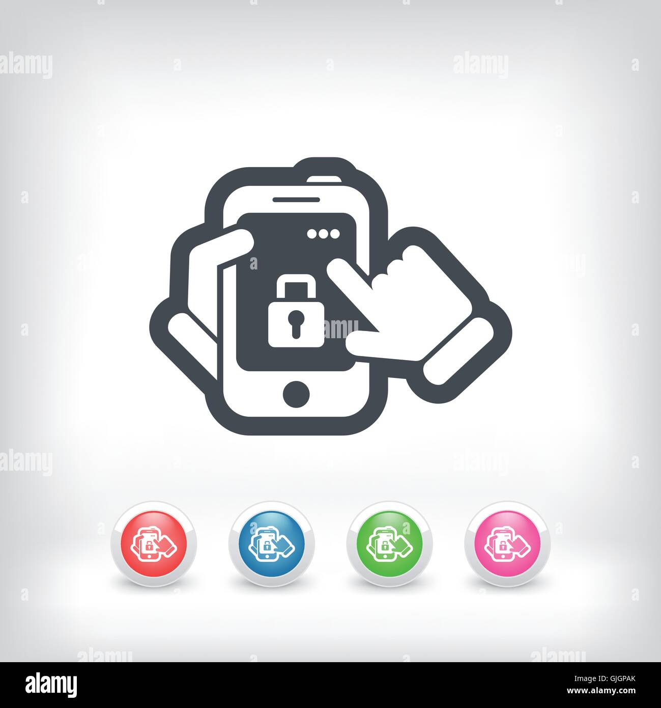 Smartphone icon. Security Lock Stock Vector Image & Art - Alamy
