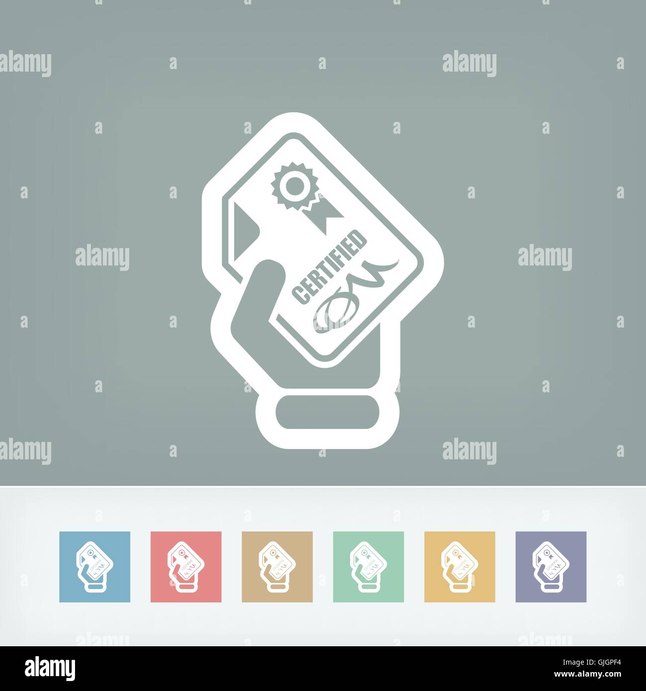 Certified document icon Stock Vector Image & Art - Alamy