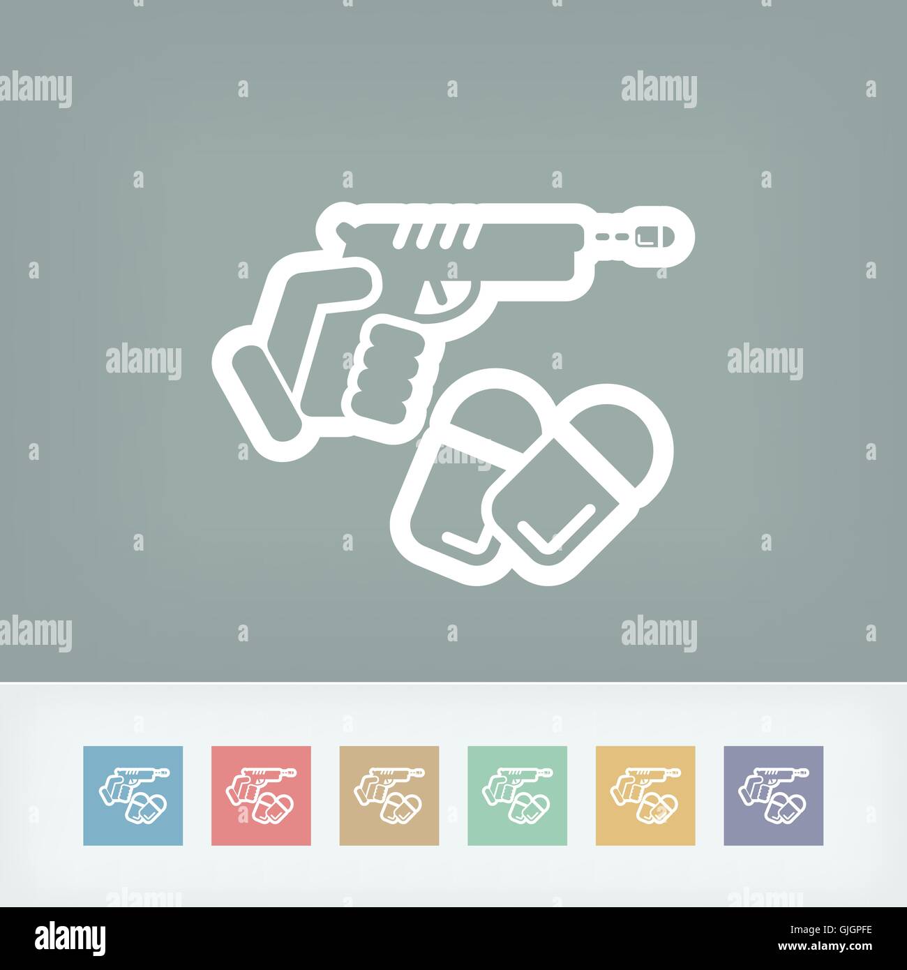 Hand gun firing range Stock Vector Images - Alamy