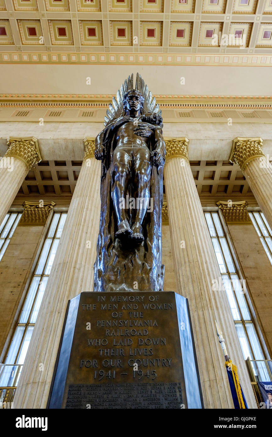 Pennsylvania railroad world war ii memorial hires stock photography