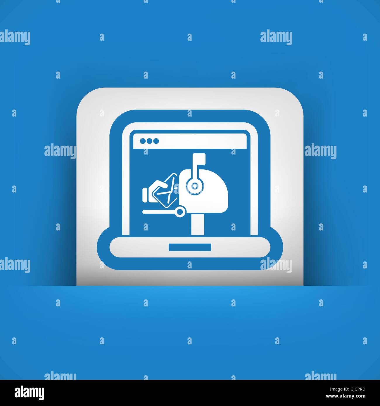 Mailbox Computer Open laptop symbol sending hi-res stock photography and images - Alamy