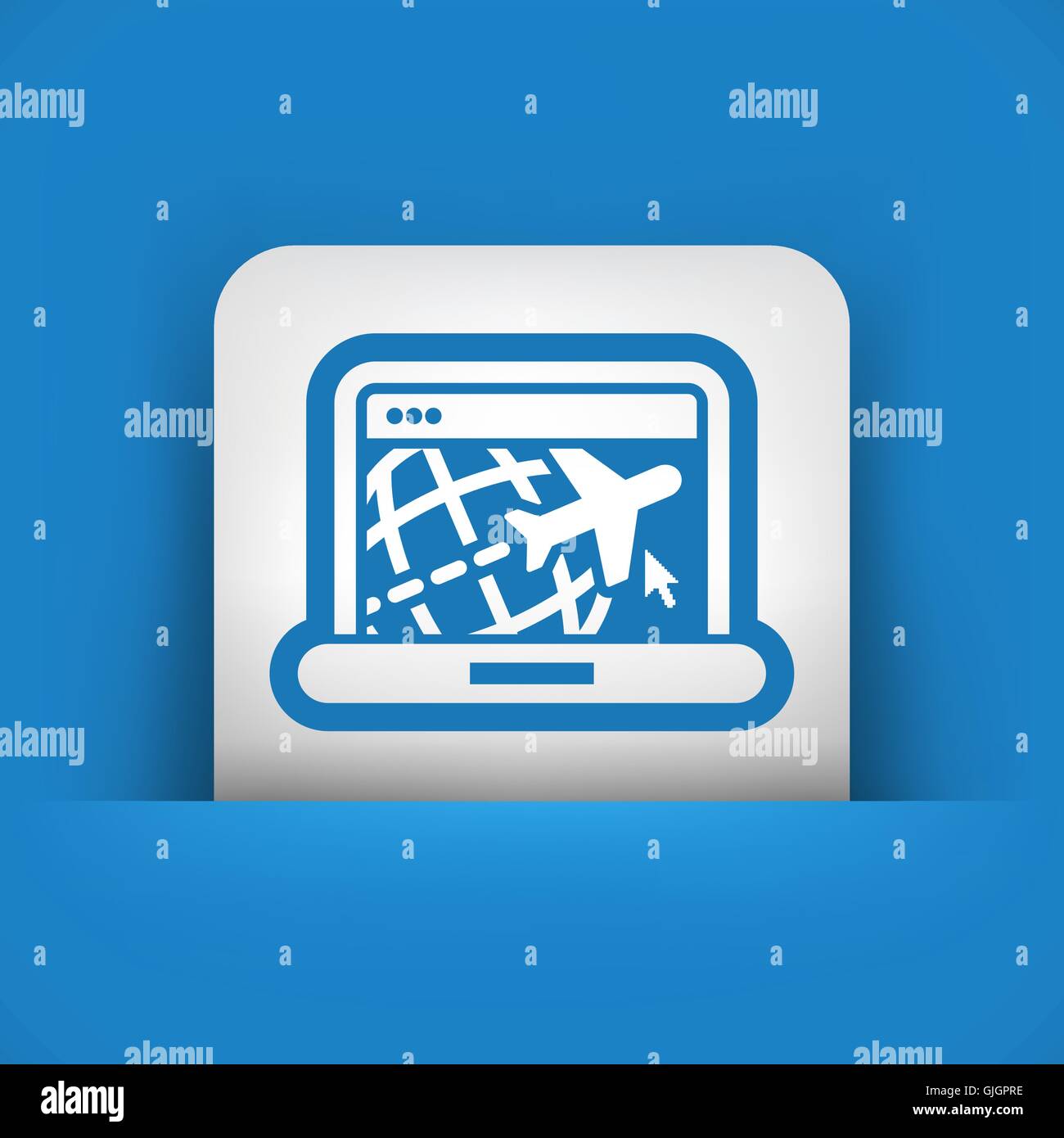 Illustration of travel web agency icon Stock Vector