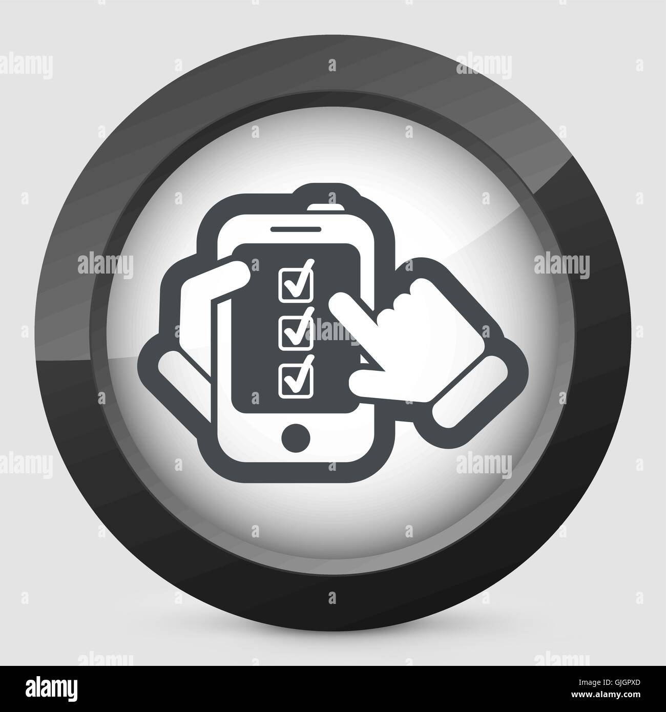 Checkmark menu on smartphone hi-res stock photography and images - Alamy