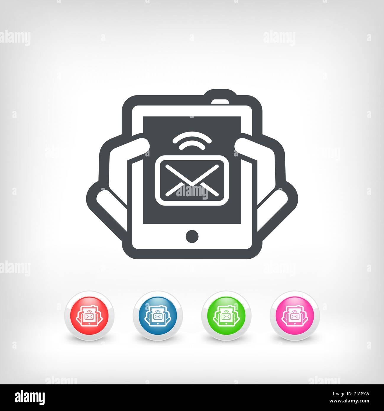 Phone tab with letter Stock Vector Images - Alamy