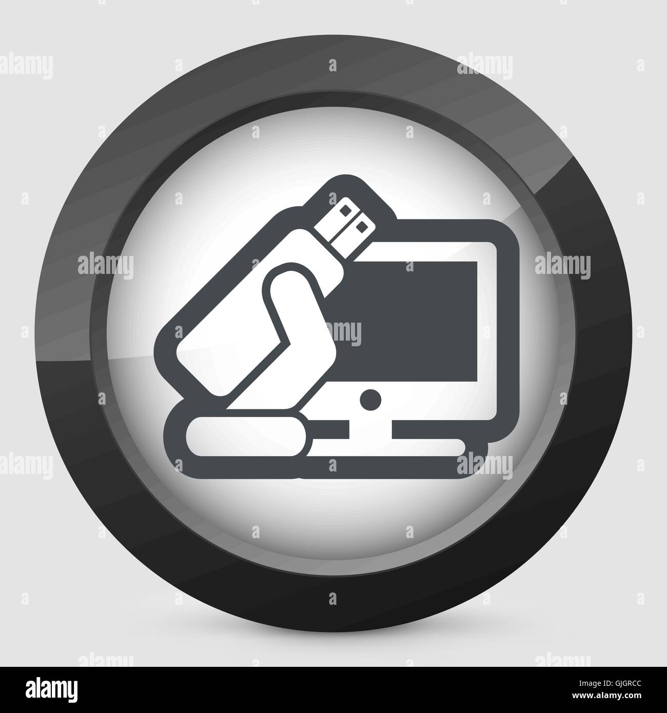 Tv usb icon Stock Vector Image & Art - Alamy