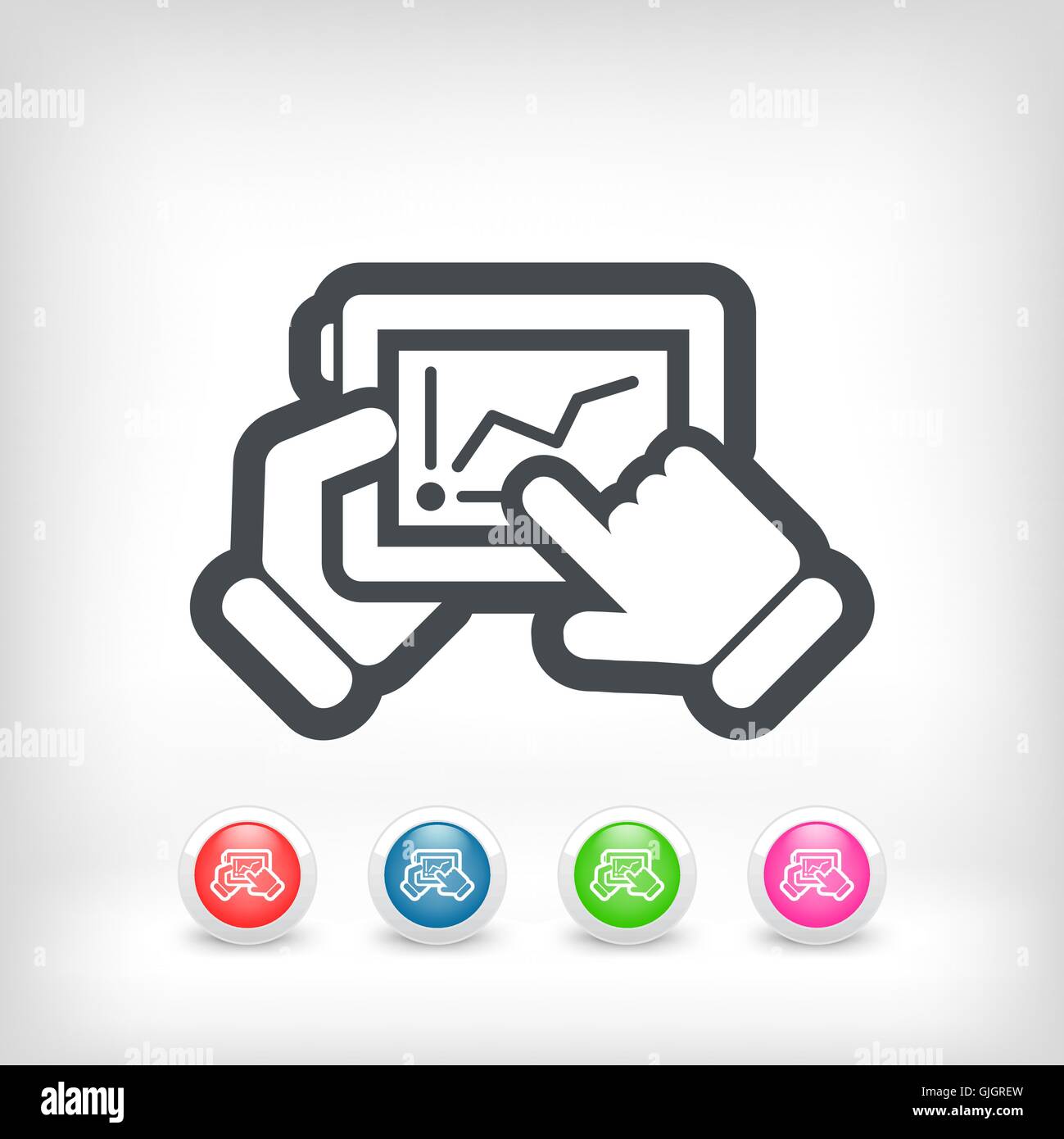 Stats on tablet Stock Vector