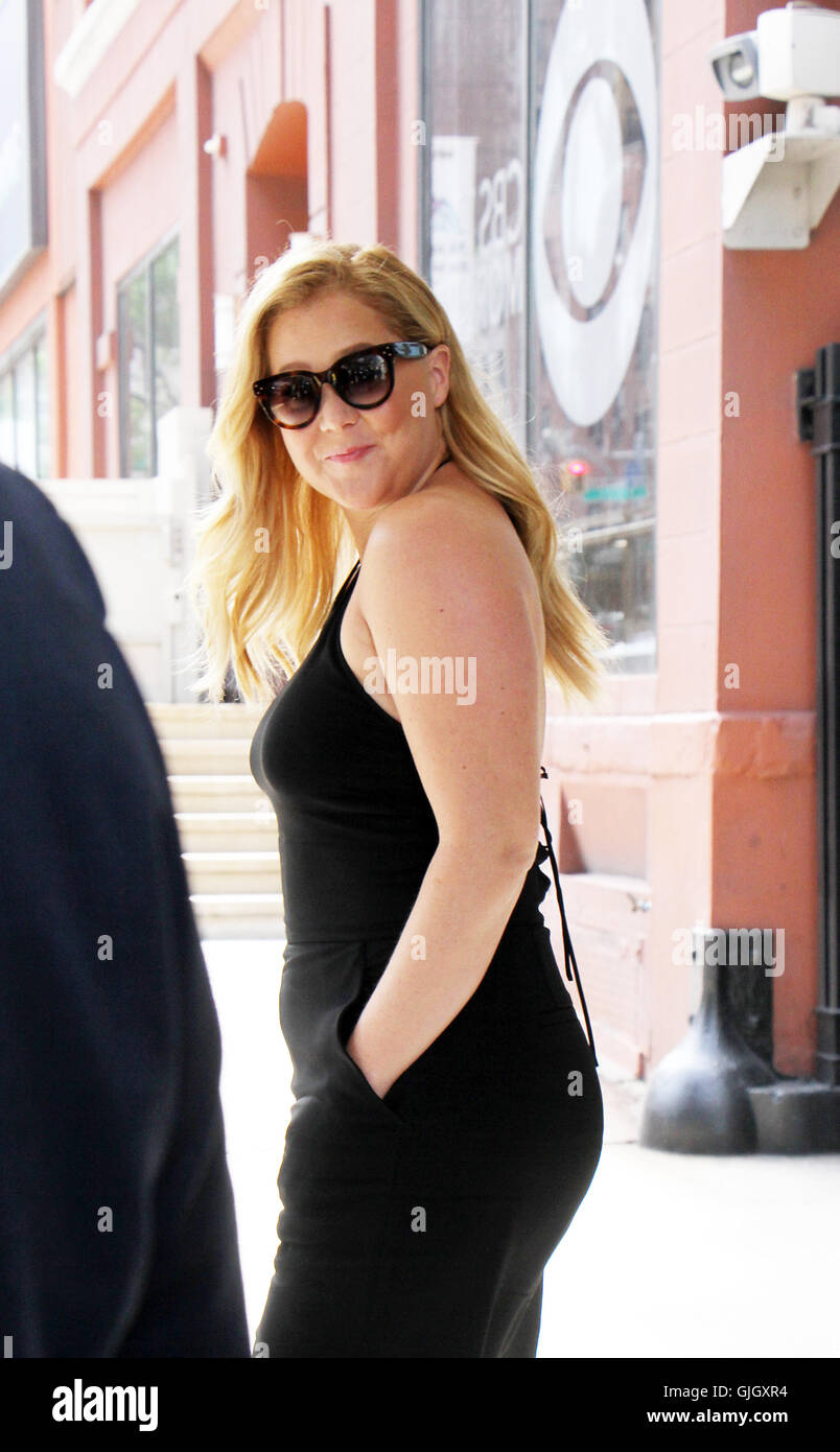 New York, USA. 16th August, 2016. Amy Schumer at CBS This Morning to talk about her  new book The Girl with the Lower Back Tattoo in New York. August 16, 2016. Credit:  MediaPunch Inc/Alamy Live News Stock Photo