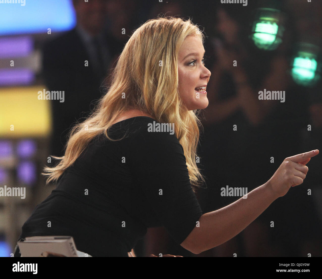 New York, USA. 16th August, 2016. Amy Schumer at Good Morning America to talk about her  new book The Girl with the Lower Back Tattoo in New York. August 16, 2016. Credit:  MediaPunch Inc/Alamy Live News Stock Photo