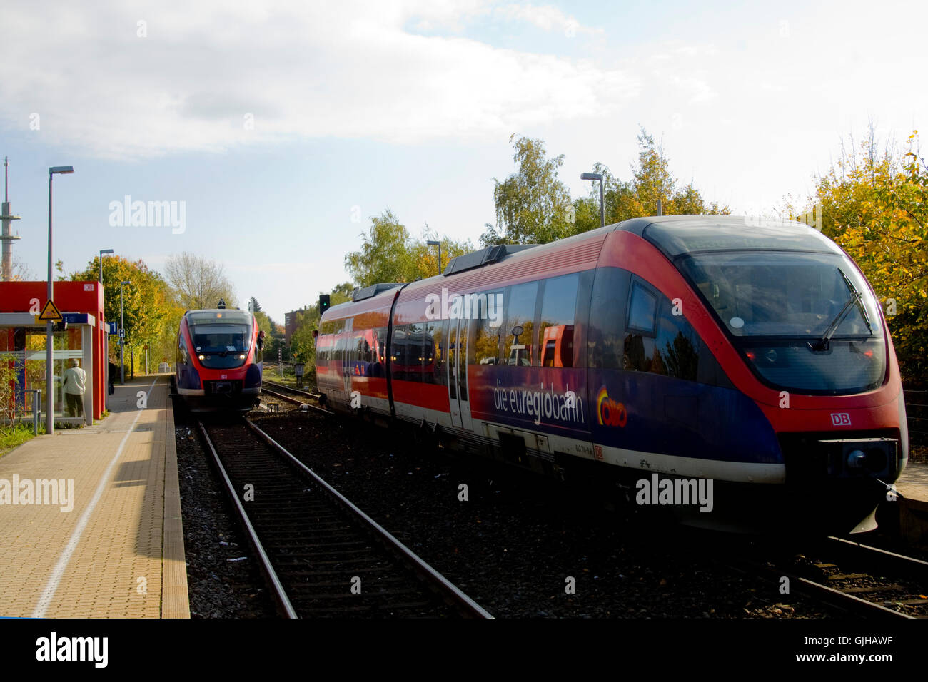 BRD, Deutschland, NRW, Bergheim, Quadrat Ichendorf, Bahnhof Stock Photo