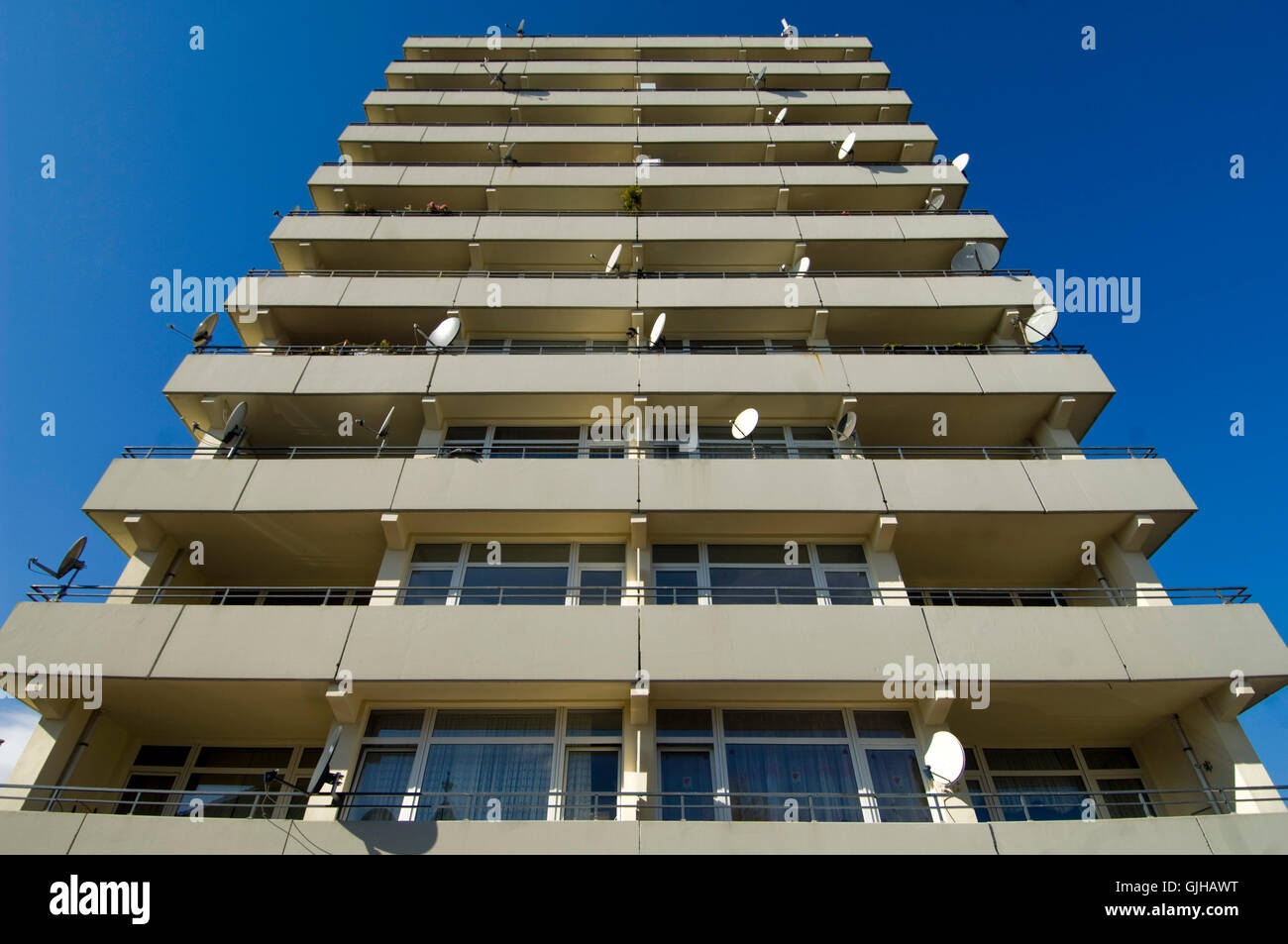 BRD, Deutschland, NRW, Bergheim, Quadrat Ichendorf, Wohnhaus am Bahnhof Stock Photo
