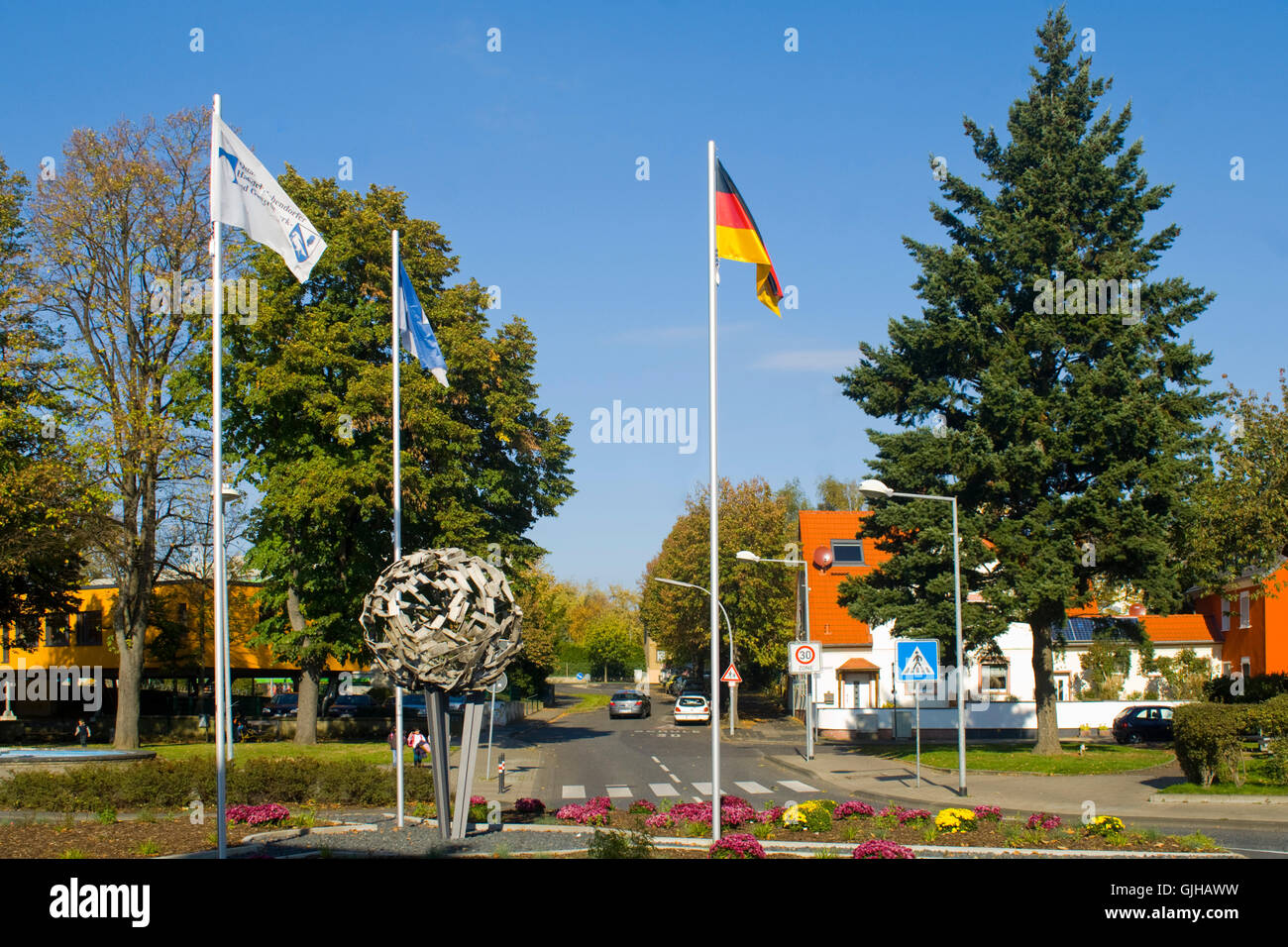 BRD, Deutschland, NRW, Bergheim, Quadrat Ichendorf, Kreisverkehr Stock Photo