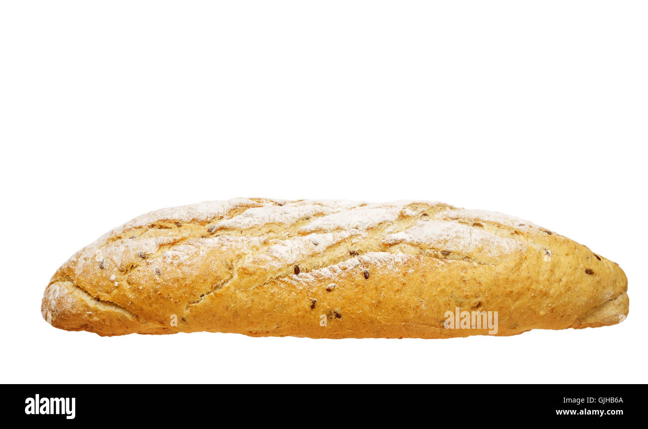 French bread isolated on white background Stock Photo