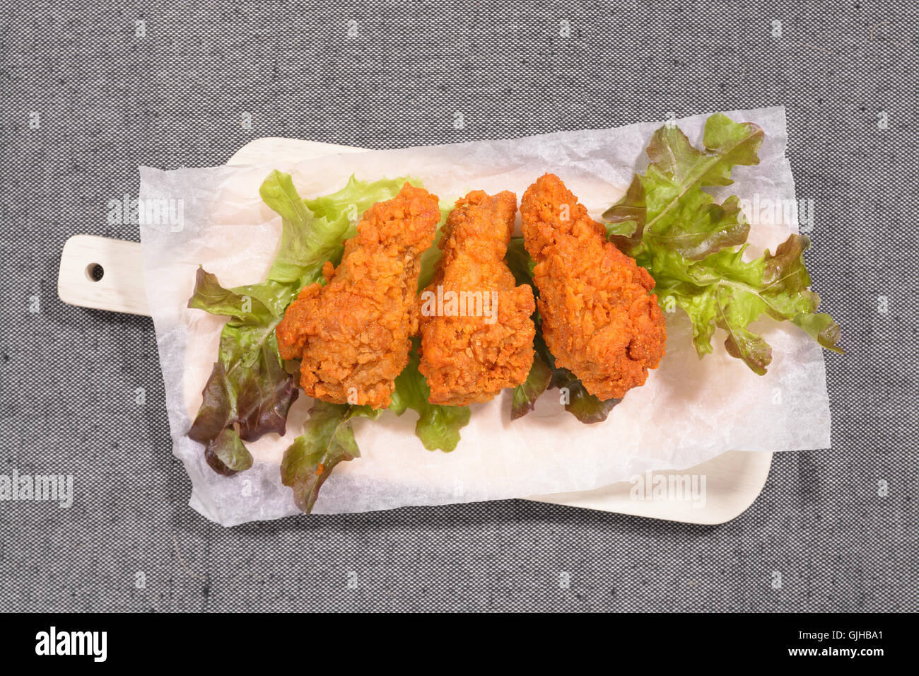 Fried chicken wing Stock Photo
