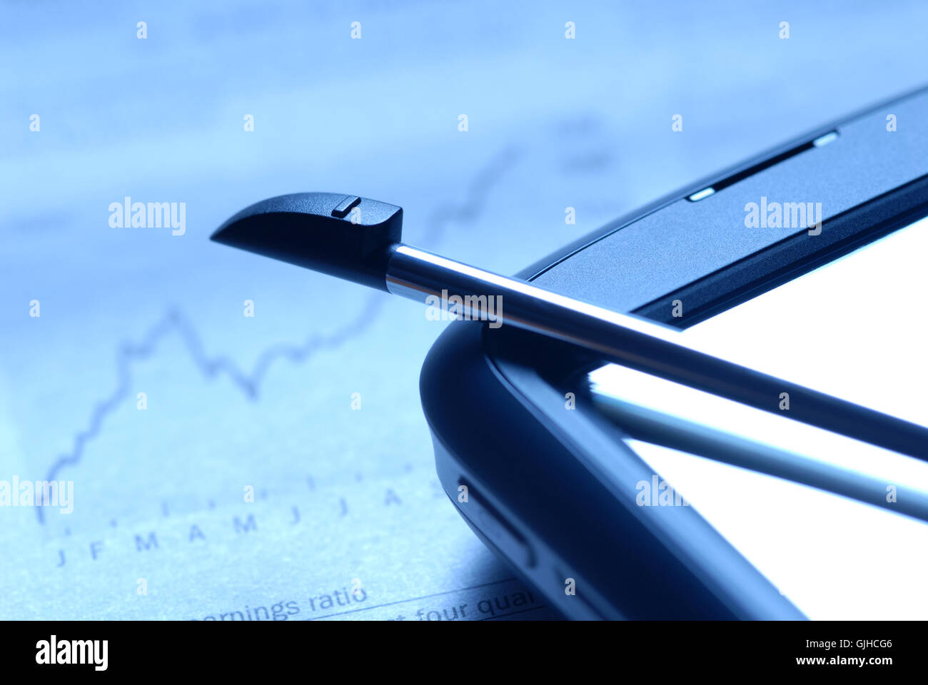 newspaper journal blue Stock Photo Alamy