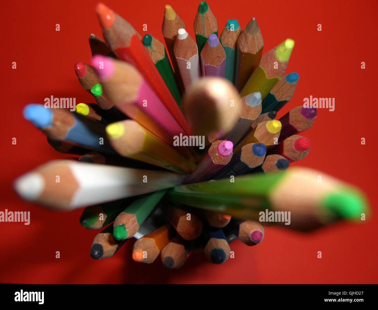 art supplies - crayons Stock Photo